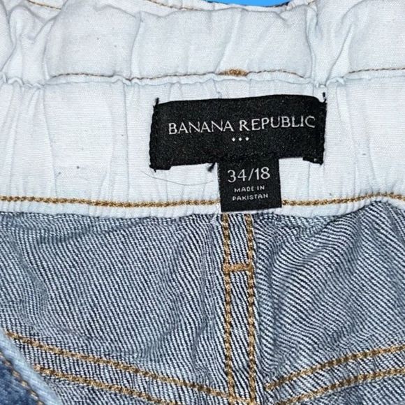 Plus Size Banana Republic Paperbag Denim Shorts Size 18 Waist 36” #37 - Picture 2 of 3